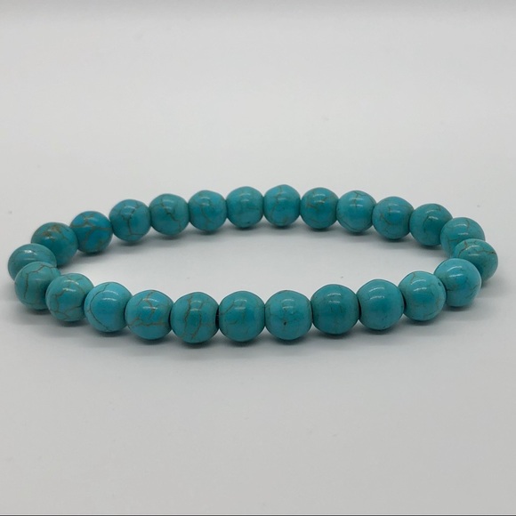 Other - Blue Turquoise Stone Mala Beads Bracelet